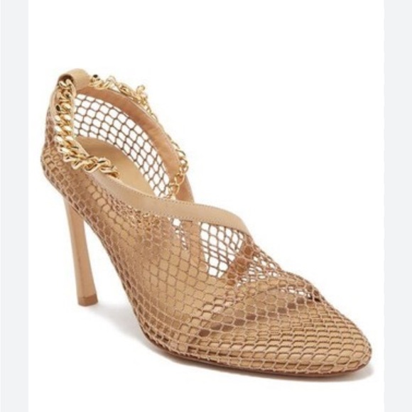 Bottega Veneta Shoes - Bottega Veneta Mesh Chain Details Pumps
